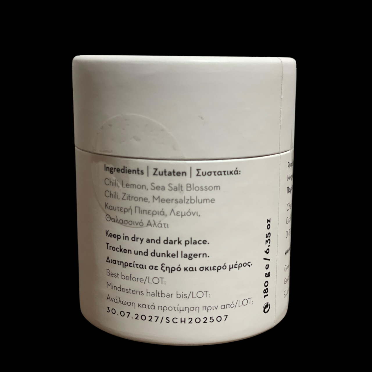 8:26 Histories Sea Salt from Crete with Chilli and Lemon